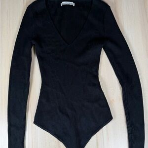 Abercrombie & Fitch Black Ribbed Bodysuit